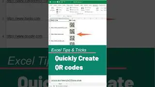 How to create QR codes based on cell value in Excel?