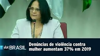 Denúncias de violência contra mulher aumentam 37% em 2019 | SBT Brasil (08/03/19)