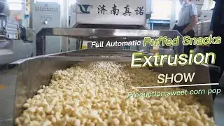Sweet Corn Pop Puffed Snacks Making Machine