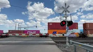 UP 7929 Leads Intermodal East | Southwest Dr. Railroad Crossing, Cheyenne, WY