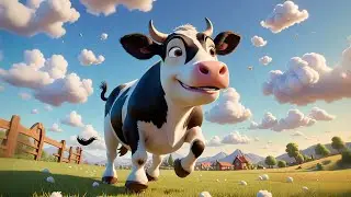 Cow&rsquo;s Cloud Surfing Adventure 🐮☁ | Funny Cow Story for Kids | Preschool Learning Adventure