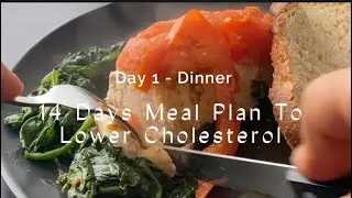 Day 1 - Dinner - 14 Days Meal Plan To Lower Cholesterol - One-Pan Easy Chicken Breast Spinach Recipe