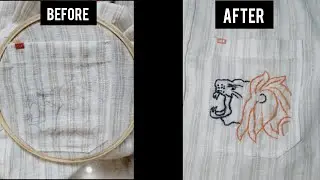 || How To Make Hand Design On Shirt 👕 ||#embroidary # thread work # hand made creativity