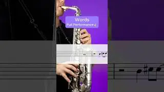 Words Don&rsquo;t Come Easy &ndash; Full Performance - played on #saxophone
