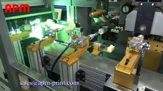 CNC102 All Servo Driven Glass Bottle UV Silk Screen Printing Machine