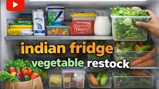 Indian fridge vegetable restock • how i store my vegetables 