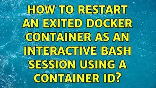 How to restart an exited Docker container as an interactive bash session using a container ID?
