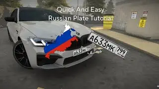 Quick And Easy Detailed Russia License Plate Tutorial In Car Parking!!🇷🇺