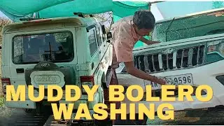 Mahindra Bolero BS 6🔥🔥!!बोलेरो अंडरबॉडी धुलाई!!Muddy Bolero Washing 🔥!!#washing #car #mahindra