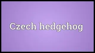 Czech hedgehog Meaning