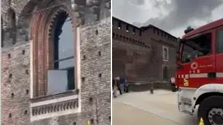 Principio di incendio al Castello Sforzesco di Milano, intervenuti i Vigili del Fuoco