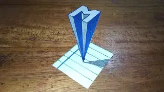 Draw The Letter M In 3D. Tick ​​Art Drawing।✅👈