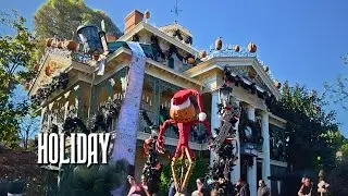 Haunted Mansion HOLIDAY! &mdash; Nightmare Before Christmas Takes Over DISNEYLAND! 4K POV