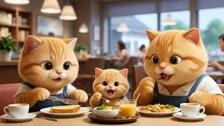 Morning Adventures of the Orange Cat Family &ndash; From Wake-Up to Home