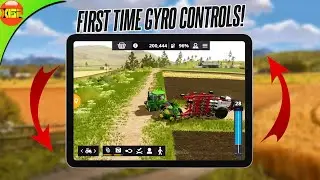First Time Playing with Gyro Controls on iPad Pro! Farming Simulator 20