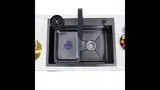 🖤 SUS304 Nano Stainless Steel Kitchen Sink | Premium Double Basin Design for Modern Homes & Projects