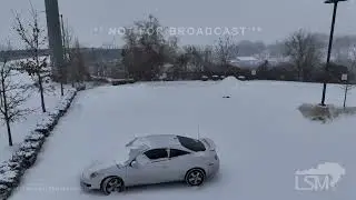 01-05-2025 Kansas City, MO - Snow Storm - Streets Cover In Snow - Drone