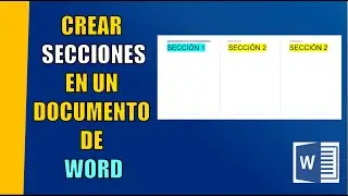 CREAR SECCIONES EN UN DOCUENTO DE WORD ✅📌