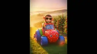 &ldquo;Cute Monkey on a Berry Tractor 🍓🚜 | Apple Orchard Animated Story