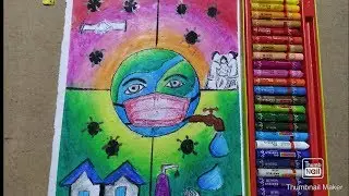 Coronavirus Awareness  poster Drawing | How to Draw easy poster of corona covid 19