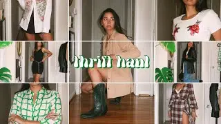 a thrift haul + outfits for fall