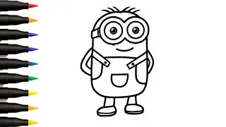 How to Draw Minion | Easy Minion Drawing for Kids | Step by Step Minion Art Tutorial