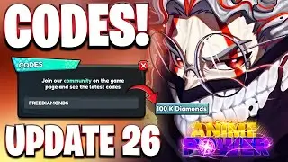 *NEW* ALL WORKING UPDATE 26 CODES FOR ANIME POWER! ROBLOX ANIME POWER CODES
