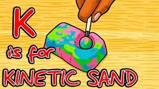 K is for Kinetic sand 🪣 | ABC School Songs | Cartoon comic strip Art
