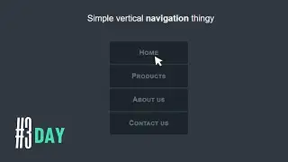 #3 Nav Bar  {Day 3/7} Challenge - Using HTML & CSS