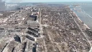 Imagini filmate cu drona arată amploarea dezastrului din Mariupol