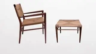 Spotlight on Smilow&reg; Furniture Woven Rush Lounge Chair and Ottoman
