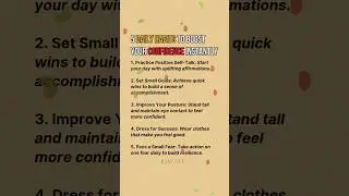 Daily Habits to Improve Your confidence level