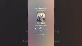 Global Renaissance 3 (AI Song) by #Suno lyrics by Meta Llama 3.2 AI&nbsp;Artificial Intelligence