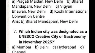 Current affairs November 2025