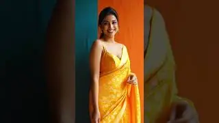 🌼 Elegant Yellow Saree Look | Ethnic Diwali Glam ✨ | Couturier Design #diwali #diwalisale #trending