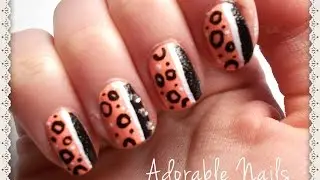 Bright Coral Nail Art 80's Inspired