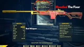 Bloodied The Fixer Best Weapon Fallout 76 Bloodied VS Aristocrat