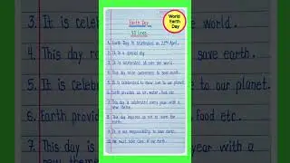 10 Lines On Earth Day/Essay On Earth Day in English/Earth Day Essay in English/Speech On Earth Day l