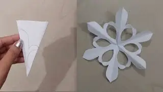 How to make easy and beautiful snowflakes ❄️ #papercraft #snowflakes #part 06 