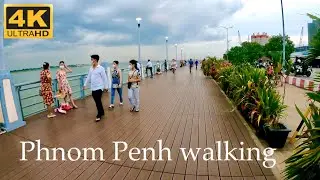 Cambodia - Walking tout Phnom Penh city, Driving downtown 2021[4K]