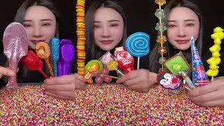 ASMR Candy 🍬 Princess Toys 👑 Funny Glasses 🤓 Fruit Jelly 🍇 Strawberry Treats 🍓 EP484
