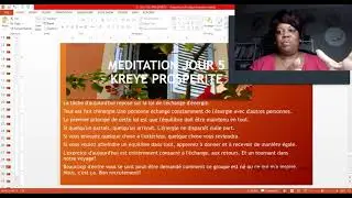 Meditation Prosperite - Jou 5 - L&egrave; ou rey&egrave;l ou gen espwa ak posibilite enfini