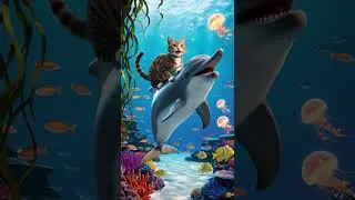 A Cat&rsquo;s Ocean Adventure | Luna tabby cat  #shorts