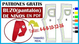 ✨PATRONES GRATIS BUZO PANTALÓN NIÑOS / NIÑAS - EN pdf