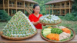 How to Make Simple Pho Rolls at Home to Sell at the Market - Daily Life | Trieu Mai Huong
