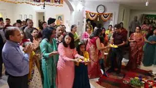 Arti @ HTHF temple @niketa 50th birthday