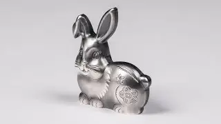 SWEET SILVER RABBIT 1 oz 3D Silver Coin 1000 Togrog Mongolia 2023