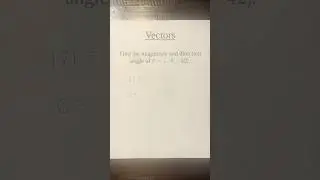 Vectors: Find the magnitude and direction angle #vector #precalc