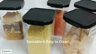 easypocket Air Tight Containers For Kitchen Organizer Storage (1100 ml Pack of 8)