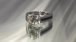 Custom remount with an eternity of Sapphires in Platinum | Craft-Revival